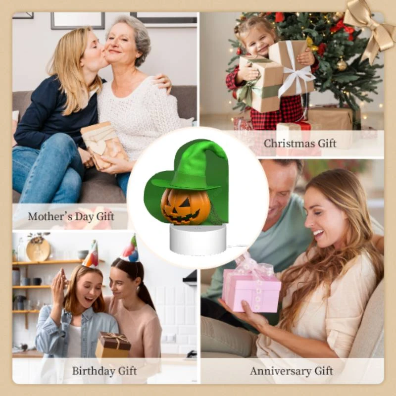 Love Acrylic Night Light, A 3D model of a pumpkin wearing a green hat. Love Acrylic Night Light, A 3D Model Of A Pumpkin Wearing A Green Hat. -Pattern Night Light 1ad660213be5006efaa18345975cc760c6b6a1e5
