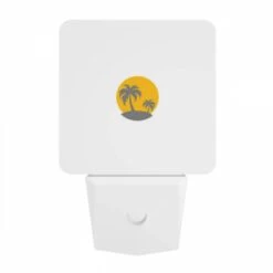 Night Light, A Yellow Sun With Two Palm Trees In The Background. 9 Night Light, A Yellow Sun With Two Palm Trees In The Background. -Pattern Night Light 1bacb29cb8e76ed7726c023f3db91865ab0eb9fd