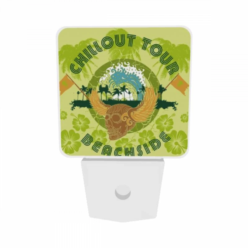 Night Light Set of 2, A colorful advertisement for a beachside tour. Night Light Set Of 2, A Colorful Advertisement For A Beachside Tour. -Pattern Night Light 1bface3232e5495c576ce8ee4178965cfbc03dea