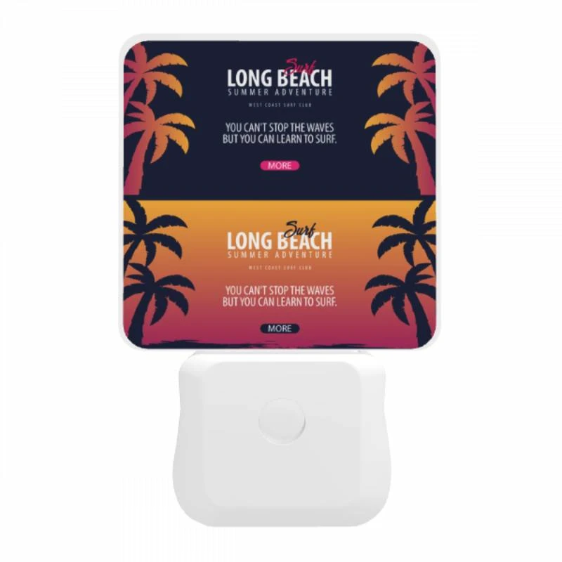 Night Light, A colorful advertisement for Long Beach Summer Adventure. Night Light, A Colorful Advertisement For Long Beach Summer Adventure. -Pattern Night Light 1c73e0864d125f1e134acf6105104395222661e8