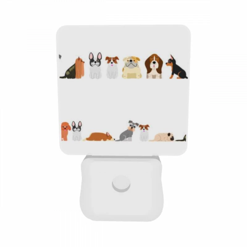 Night Light Set of 2, A series of dogs in different poses. Night Light Set Of 2, A Series Of Dogs In Different Poses. -Pattern Night Light 1d451edba08571fc4006b664df32c2b1e9872d96