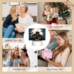 Rectangular Acrylic Night Light, A Poster With Three Pumpkins And Bats On It 9 Rectangular Acrylic Night Light, A Poster With Three Pumpkins And Bats On It -Pattern Night Light 1d52351923405f8b86912fcddc26849ddaf11431