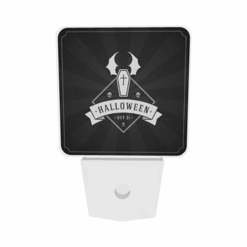 Night Light Set of 2, A black and white poster with a skull and crossbones on it. Night Light Set Of 2, A Black And White Poster With A Skull And Crossbones On It. -Pattern Night Light 1d5837db6077134aa97a6bfc0079dd8d605910e8