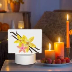 Rectangular Acrylic Night Light, A Yellow Flower With A Pink Center Is Surrounded By Other Yellow Flowers. 8 Rectangular Acrylic Night Light, A Yellow Flower With A Pink Center Is Surrounded By Other Yellow Flowers. -Pattern Night Light 1e45f811a32b85ea0e320b69f4db3878ab6505d0