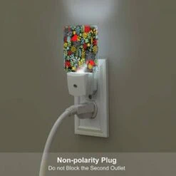 Night Light Set Of 2, A Colorful Bird Pattern With Red Birds And Yellow Flowers. 6 Night Light Set Of 2, A Colorful Bird Pattern With Red Birds And Yellow Flowers. -Pattern Night Light 1ea15925cefe014fc36f4003ab99eff8edcb2895