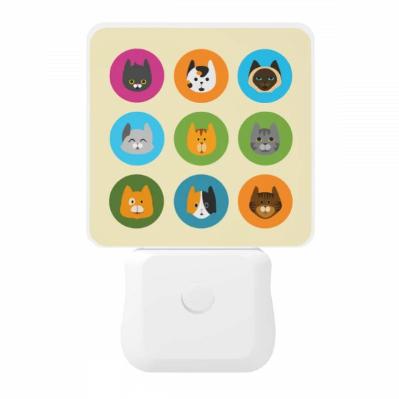 Night Light, A collection of cat images in different colors. Night Light, A Collection Of Cat Images In Different Colors. -Pattern Night Light 1edead415c04c76e0d438cc616ace9c65ef85c9f