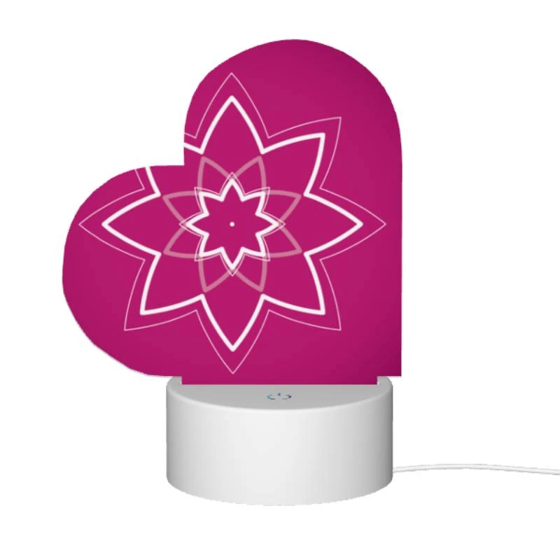 Love Acrylic Night Light, A pink flower with a yellow center. Love Acrylic Night Light, A Pink Flower With A Yellow Center. -Pattern Night Light 1f05987b49027b35ec521ec68cf1a7272c63b0d6