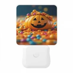 Night Light, A Candy Pumpkin With A Smile On Its Face. 10 Night Light, A Candy Pumpkin With A Smile On Its Face. -Pattern Night Light 1f410b2211cf394093318b3008dc4f8b9a564d64
