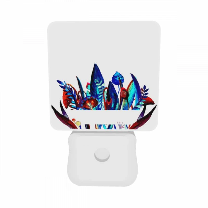 Night Light Set of 2, A colorful painting of a bowl of flowers. Night Light Set Of 2, A Colorful Painting Of A Bowl Of Flowers. -Pattern Night Light 1fd1e9f7f464c00c24b4d4821951ef58bf671418