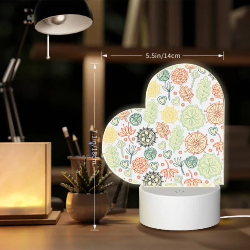 Love Acrylic Night Light, A colorful floral pattern with hearts and flowers. Love Acrylic Night Light, A Colorful Floral Pattern With Hearts And Flowers. -Pattern Night Light 1fe70ba081e8ccbe263b4f1905d136e9fac105a0