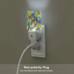 Night Light, A Blue And Yellow Floral Pattern With Red Berries. 5 Night Light, A Blue And Yellow Floral Pattern With Red Berries. -Pattern Night Light 2143f3c798e67a7f8644086fad3df0662ef54da3