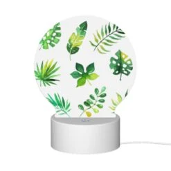 Round Acrylic Night Light, A Collection Of Green Leaves And Plants. 11 Round Acrylic Night Light, A Collection Of Green Leaves And Plants. -Pattern Night Light 21deeccaa71d5c1d6427a53c4de363d8fa709185