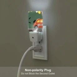 Night Light Set Of 2, A Cartoon Car With A Bats And A Sign That Says Happy Halloween. 6 Night Light Set Of 2, A Cartoon Car With A Bats And A Sign That Says Happy Halloween. -Pattern Night Light 225ac22ba72a42ea16d10c0425ece3757167b404