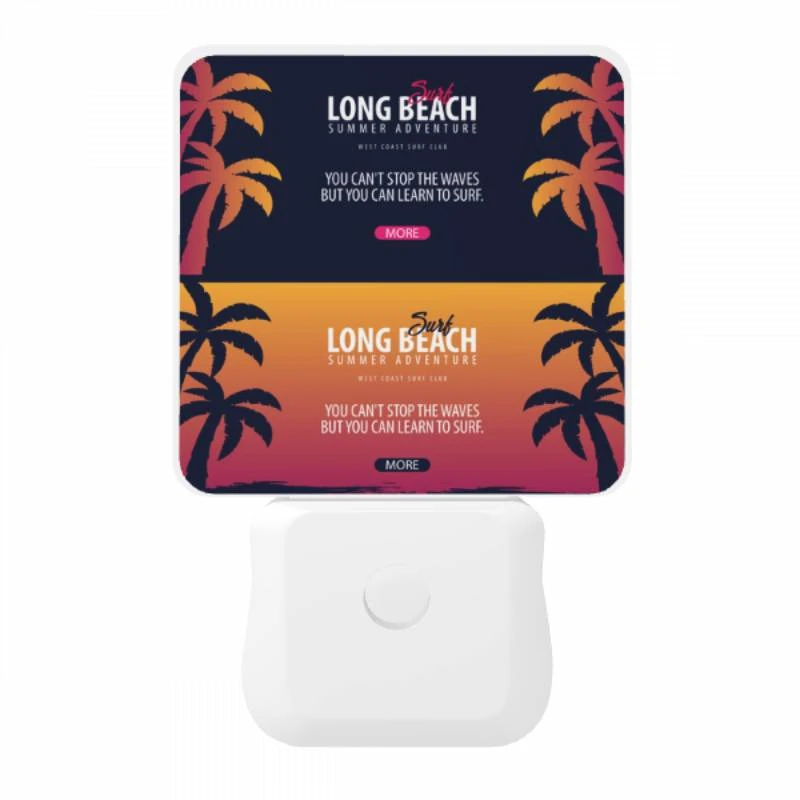 Night Light, A colorful advertisement for Long Beach Summer Adventure. Night Light, A Colorful Advertisement For Long Beach Summer Adventure. -Pattern Night Light 232ebaa9c893bf9d1361828532567412de33dcd3