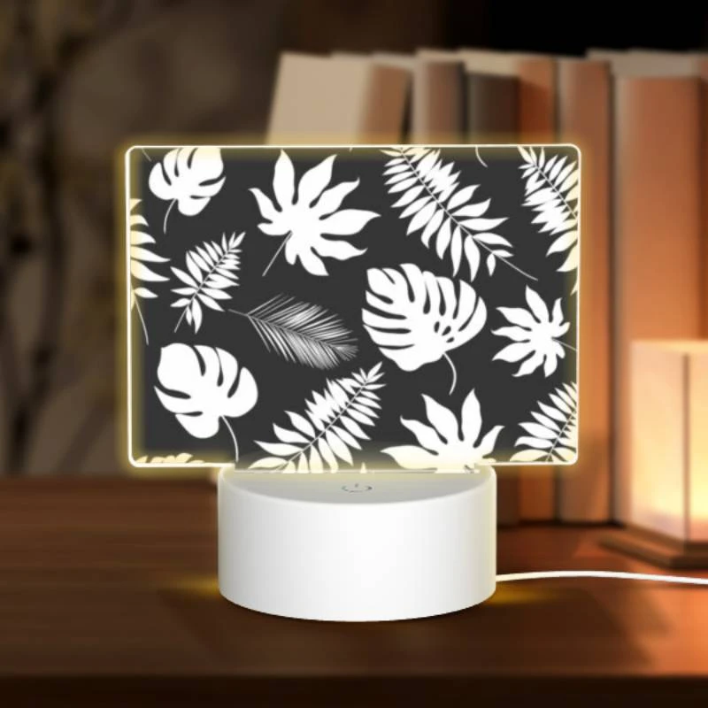 Rectangular Acrylic Night Light, A pattern of leaves on a black background. Rectangular Acrylic Night Light, A Pattern Of Leaves On A Black Background. -Pattern Night Light 239fd61522372f9c99036bec2ef8ff900f158570