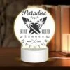 Round Acrylic Night Light, A Logo For Paradise Surf Club. 1 Round Acrylic Night Light, A Logo For Paradise Surf Club. -Pattern Night Light 23b744e87f21c81ff169577e7a8db833813b33b1