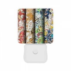 Night Light Set Of 2, Three Colorful Designs Are Displayed On A Row Of Paper. 10 Night Light Set Of 2, Three Colorful Designs Are Displayed On A Row Of Paper. -Pattern Night Light 23ef454d0f82ea5102a05a6a5ffe1fddc5cc776e