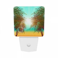 Night Light Set Of 2, A Sunset With Two Palm Trees In The Foreground. 8 Night Light Set Of 2, A Sunset With Two Palm Trees In The Foreground. -Pattern Night Light 2403250945e60ce17eeb8f85e7b697f0849354fd