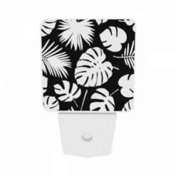 Night Light Set Of 2, A Pattern Of Palm Leaves On A Black Background. 8 Night Light Set Of 2, A Pattern Of Palm Leaves On A Black Background. -Pattern Night Light 24069ff30ab3ca7b6a7cc29cf91d484207051da7
