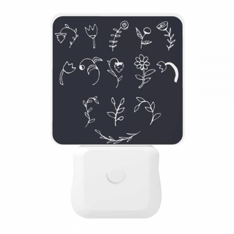 Night Light, A collection of flower drawings in black and white. Night Light, A Collection Of Flower Drawings In Black And White. -Pattern Night Light 2414bccf3feda1e0abbff9a2a646ce06718458a4
