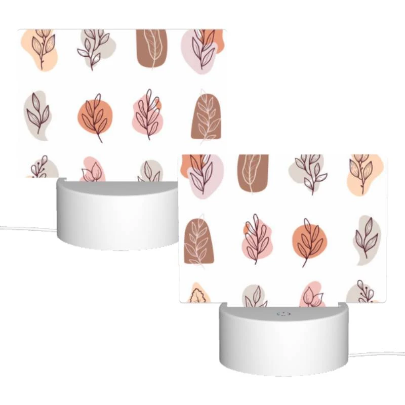 Rectangular Acrylic Night Light, A collection of leaves in different colors. Rectangular Acrylic Night Light, A Collection Of Leaves In Different Colors. -Pattern Night Light 24424efd1bac094387d3a1d05aa9b9e97fcf2234