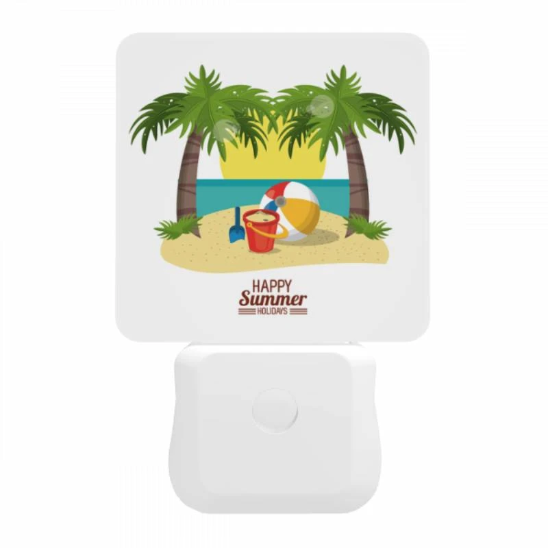Night Light, A colorful beach scene with a bucket Night Light, A Colorful Beach Scene With A Bucket -Pattern Night Light 2450966f8ff867824c901a6a5a0a75a6cea969af
