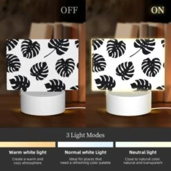 Rectangular Acrylic Night Light, A Pattern Of Leaves On A White Background. 4 Rectangular Acrylic Night Light, A Pattern Of Leaves On A White Background. -Pattern Night Light 246eeca35cbc350ae8a06d806cd6ba2b3aa07805