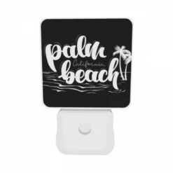 Night Light Set Of 2, A White And Black Sign That Says "PALM CALIFORNIA". 9 Night Light Set Of 2, A White And Black Sign That Says "PALM CALIFORNIA". -Pattern Night Light 24a35de3150d83b792c3ee406523ff637591cd7f