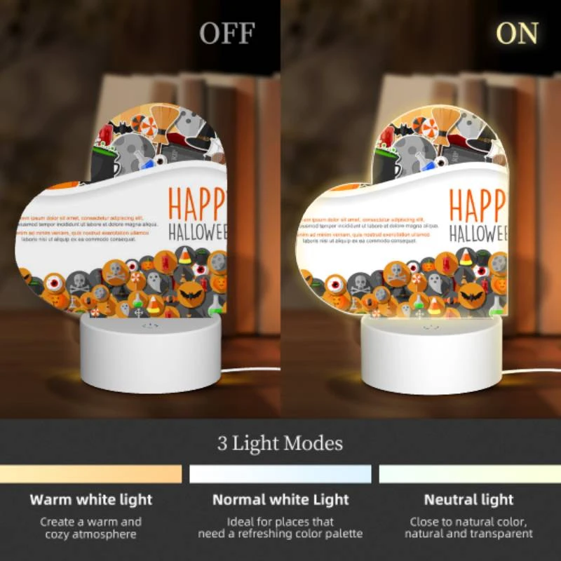 Love Acrylic Night Light, A colorful poster with a Halloween theme. Love Acrylic Night Light, A Colorful Poster With A Halloween Theme. -Pattern Night Light 253a94c1bbee92593165b451ba2ed3fd2bce7a68