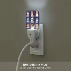 Night Light, A Collection Of Different Colored Dogs. 5 Night Light, A Collection Of Different Colored Dogs. -Pattern Night Light 2595131cedc231958d8a25749647c0c2c9ebc1cc