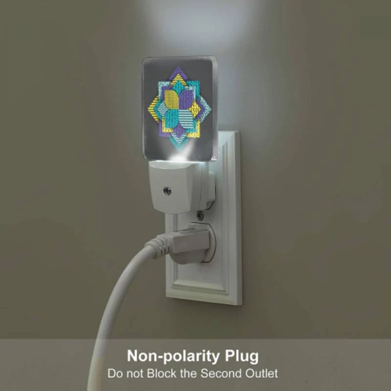 Night Light, A colorful geometric pattern is displayed on a black background. Night Light, A Colorful Geometric Pattern Is Displayed On A Black Background. -Pattern Night Light 26502d255660f55a585a89af8452fd0e3411d7f2