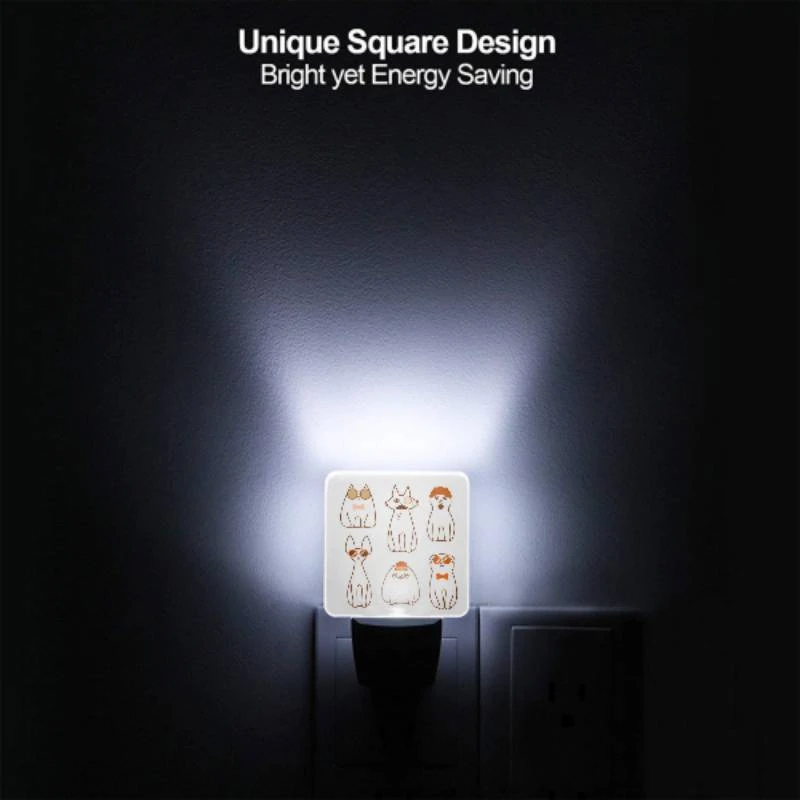 Night Light Set of 2, A collection of cartoon cats wearing sunglasses and hats. Night Light Set Of 2, A Collection Of Cartoon Cats Wearing Sunglasses And Hats. -Pattern Night Light 270cb9bbf2050ef9427084765064f9d803bb2deb