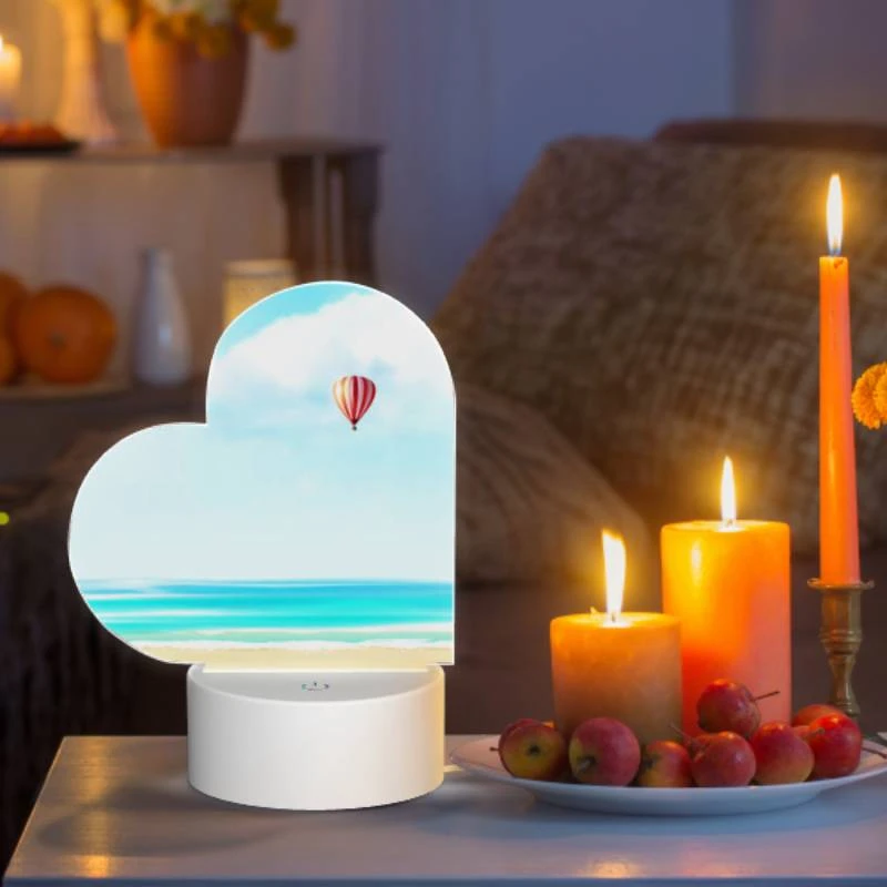 Love Acrylic Night Light, Three hot air balloons flying over the ocean. Love Acrylic Night Light, Three Hot Air Balloons Flying Over The Ocean. -Pattern Night Light 278a7f99fcc5d20075f5f02b49a081774552679b