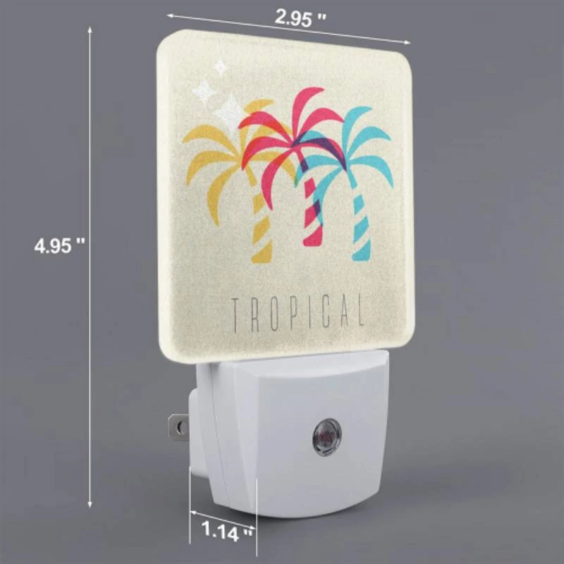 Night Light, A colorful tropical logo with palm trees. Night Light, A Colorful Tropical Logo With Palm Trees. -Pattern Night Light 285f0bbefb2d9646c6f1f539fb3bbb8e3a0960f2