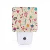 Night Light, A Colorful Floral Pattern With A Variety Of Flowers And Leaves. 2 Night Light, A Colorful Floral Pattern With A Variety Of Flowers And Leaves. -Pattern Night Light 28c1b06ebb964d759441e5836d033bb96448b623