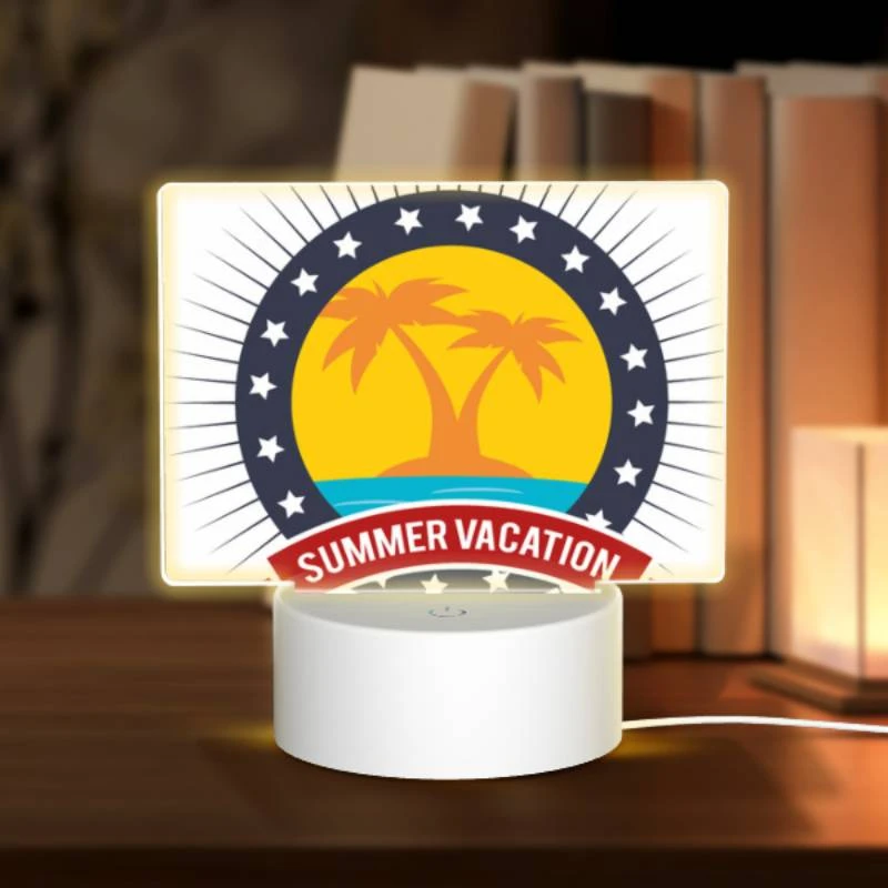 Rectangular Acrylic Night Light, A logo for summer vacation. Rectangular Acrylic Night Light, A Logo For Summer Vacation. -Pattern Night Light 292c977b66e12b8ce0d62e94c503388fc283cafe