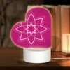 Love Acrylic Night Light, A Pink Flower With A Yellow Center. -Pattern Night Light 29c81340ba473f9175bbf349080b2b455da9c07e