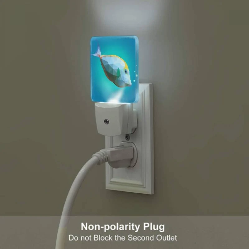 Night Light, A blue and yellow fish with a green fin swimming in the ocean. Night Light, A Blue And Yellow Fish With A Green Fin Swimming In The Ocean. -Pattern Night Light 29cff6f5991285dabe304fbf08981f256e964a46