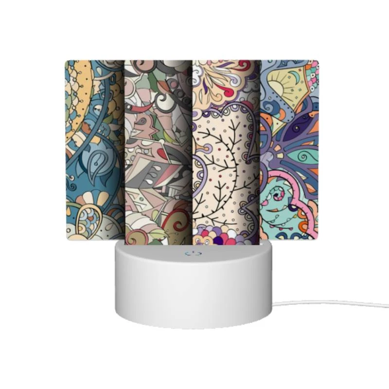 Rectangular Acrylic Night Light, Four different colored designs of flowers and leaves. Rectangular Acrylic Night Light, Four Different Colored Designs Of Flowers And Leaves. -Pattern Night Light 2a72bf1b00923d26967399dc3714816a481ea1b7