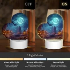 Love Acrylic Night Light, A Night Scene With A Full Moon And A Bunch Of Pumpkins. -Pattern Night Light 2a9c63d2c534be51305129cd168621830d6bb016