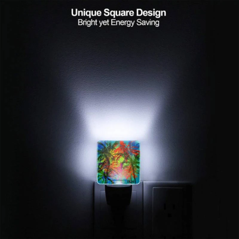 Night Light, A colorful image of palm trees with a logo that reads "Palm Beach." Night Light, A Colorful Image Of Palm Trees With A Logo That Reads "Palm Beach." -Pattern Night Light 2aa5996ab54422c4b6b17220357a750b1e94da9d