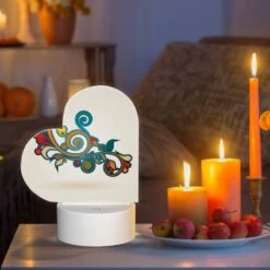 Love Acrylic Night Light, A Colorful And Swirly Design With Leaves And Flowers. -Pattern Night Light 2b8670970fb016dead17c887ff4488b277e89ac8