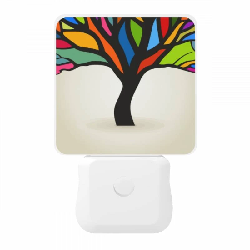 Night Light, A colorful tree with a black trunk. Night Light, A Colorful Tree With A Black Trunk. -Pattern Night Light 2ba247324f61dbf8b1b81b942173c1b891bd9212