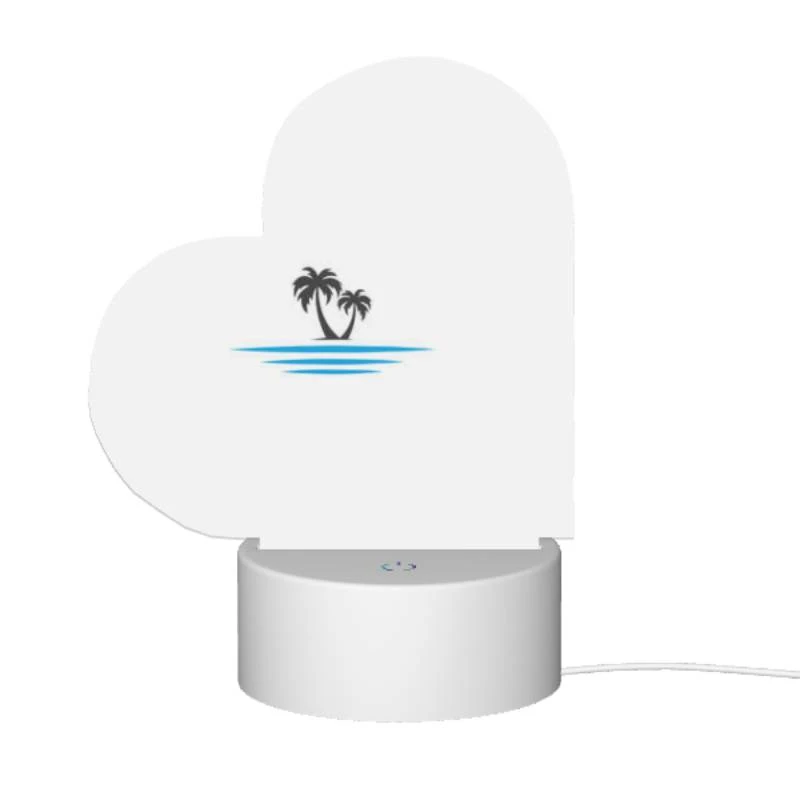 Love Acrylic Night Light, A black and white image of a beach with palm trees. Love Acrylic Night Light, A Black And White Image Of A Beach With Palm Trees. -Pattern Night Light 2c0bf691b1410e3dfe13e166e1709e67694b9a49