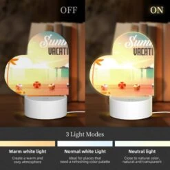 Love Acrylic Night Light, A Colorful Cartoon Of A Beach With A Sun And Palm Trees. 4 Love Acrylic Night Light, A Colorful Cartoon Of A Beach With A Sun And Palm Trees. -Pattern Night Light 2cacae1931e74aa3a6bc624111a176c594c227b5