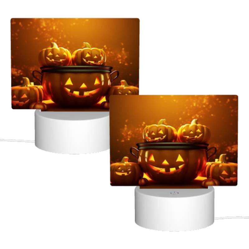 Rectangular Acrylic Night Light, A group of pumpkins are sitting in a pot. Rectangular Acrylic Night Light, A Group Of Pumpkins Are Sitting In A Pot. -Pattern Night Light 2d9003ba822353a95af34a50daadeeb21d640c5b