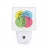 Night Light, A Colorful Circle With A Palm Tree In The Center. 2 Night Light, A Colorful Circle With A Palm Tree In The Center. -Pattern Night Light 2e56dc2eb7174de9c2c4ac40e5ad54493b3c9668