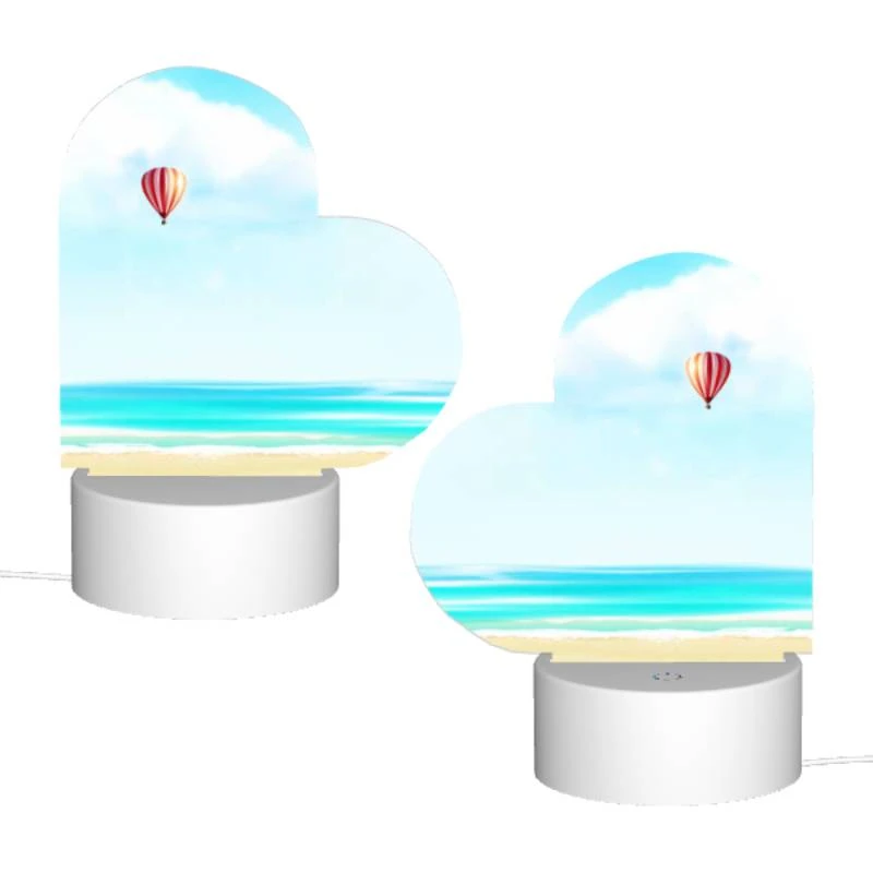 Love Acrylic Night Light, Three hot air balloons flying over the ocean. Love Acrylic Night Light, Three Hot Air Balloons Flying Over The Ocean. -Pattern Night Light 2fc9dab7cb98ff90581cdb168eb159c367084400