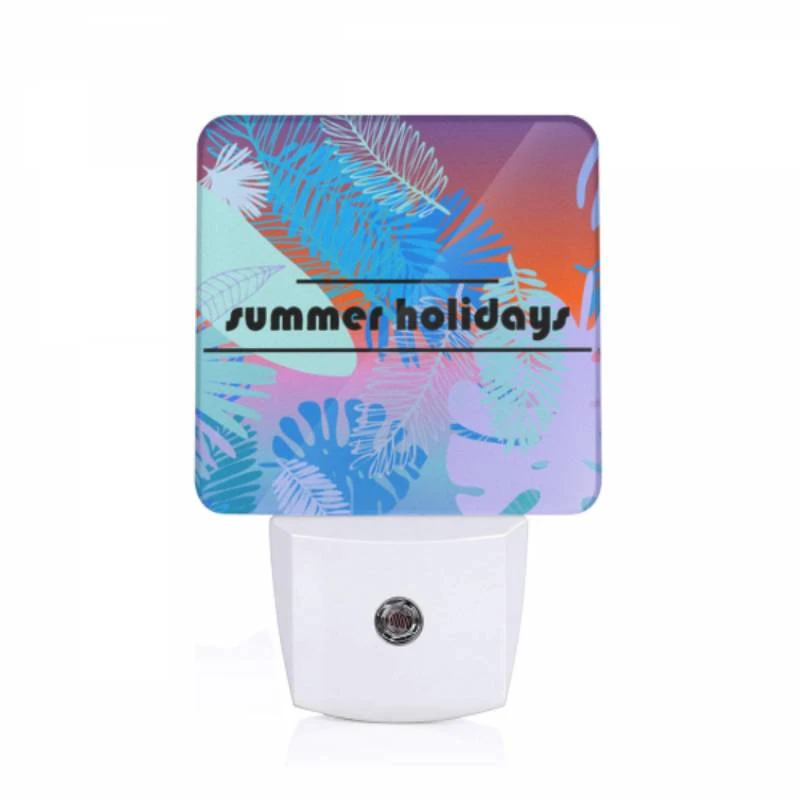 Night Light, A colorful image of a palm tree with the words "Summer Holidays" written on it. Night Light, A Colorful Image Of A Palm Tree With The Words "Summer Holidays" Written On It. -Pattern Night Light 301b1d11bf6a5daa52b97cc0a62af0408fd7719d