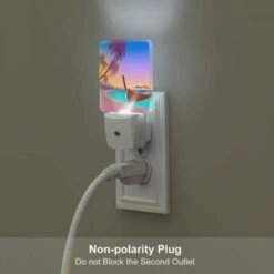 Night Light Set Of 2, A Boat Is Sitting On The Beach At Sunset. 6 Night Light Set Of 2, A Boat Is Sitting On The Beach At Sunset. -Pattern Night Light 32708cad6c8ee9a29307bb3ef1c702731737dd67